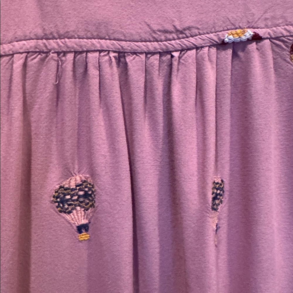 Anthropologie Mauve Hot Air Balloon Button Down Blouse - Picture 4 of 7